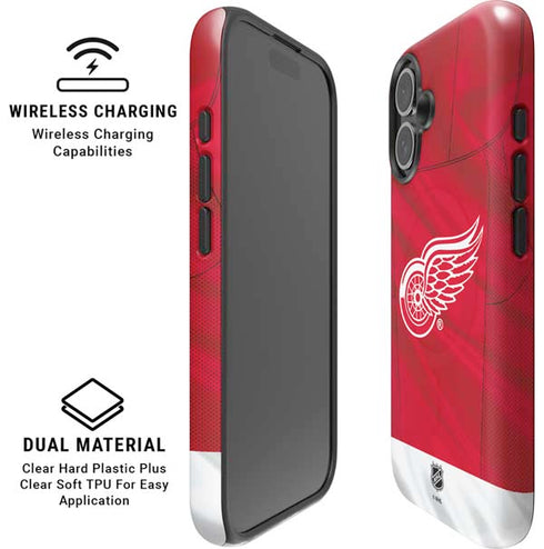 NHL Detroit Red Wings Home Jersey iPhone 16 Plus Magsafe Impact Case